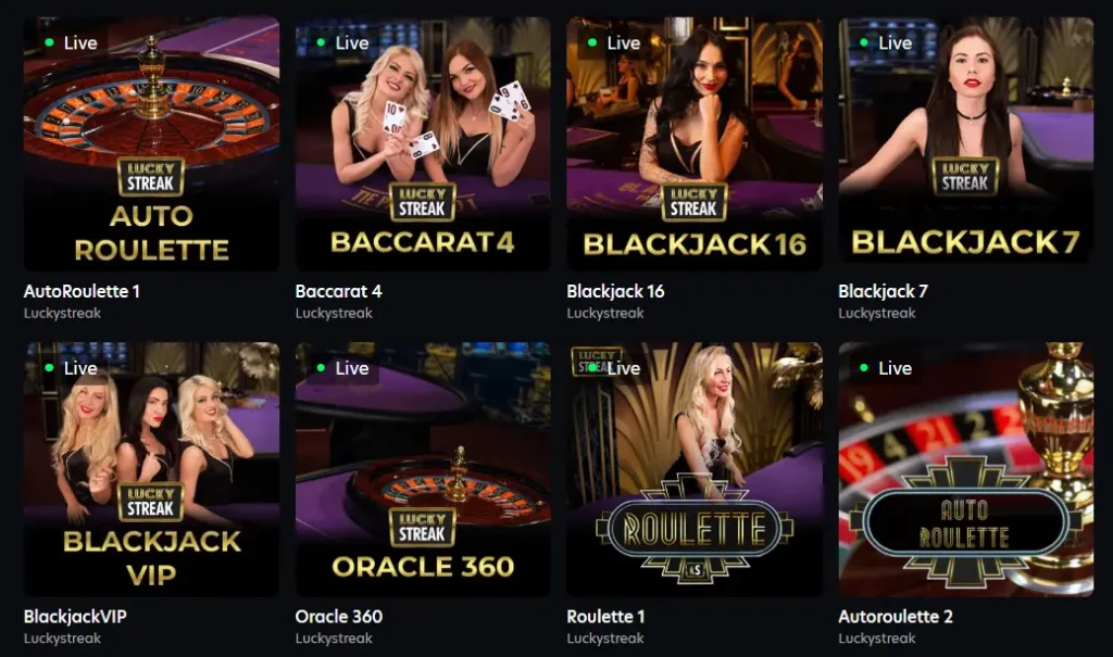 NeoSpin Live Casino Games